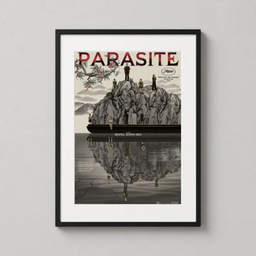 Parasite Bong Joon Ho Movie Minimalist Ink Movie Poster