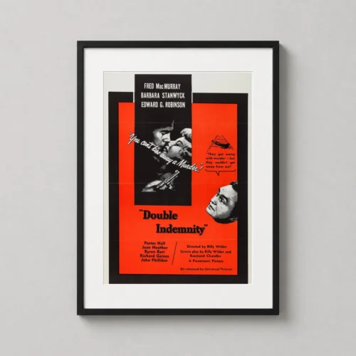 Double Indemnity Classic Film Noir Variant 2 Movie Poster
