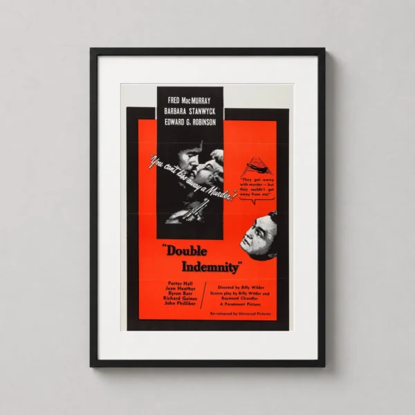 Double Indemnity Classic Film Noir Variant 2 Movie Poster