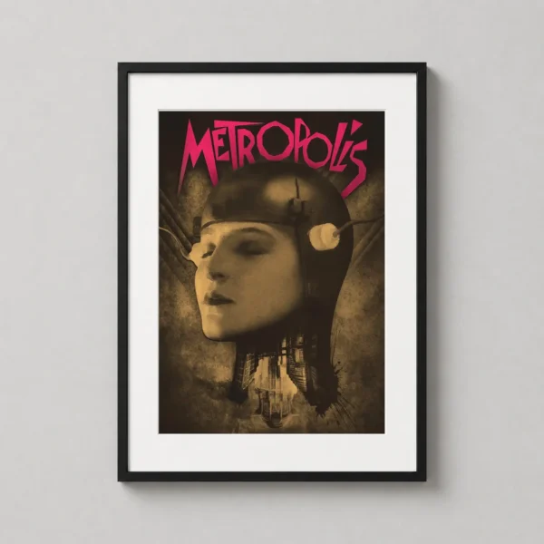 Metropolis Sepia Maria Robot Vintage Movie Poster