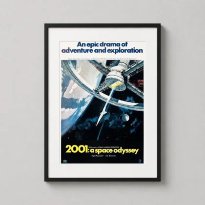 2001 A Space Odyssey Movie Poster | Space Station Art Print premium movie poster wall art on 200 GSM matte paper | MerchFuse