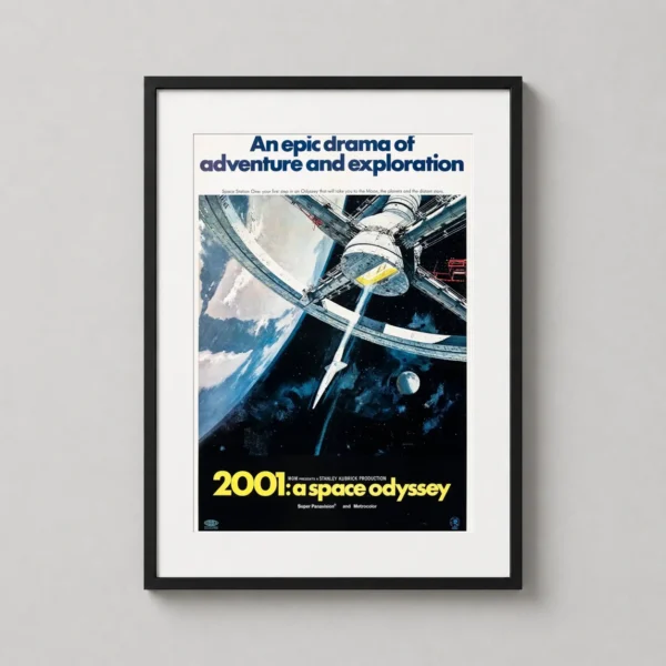 2001: A Space Odyssey Space Station Vintage Variant 2 Movie Poster