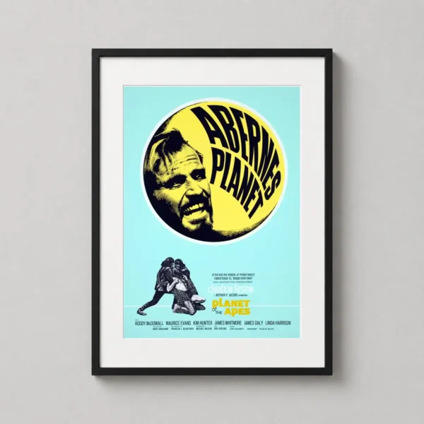 Planet of the Apes Danish Retro Sci-Fi Print Movie Poster