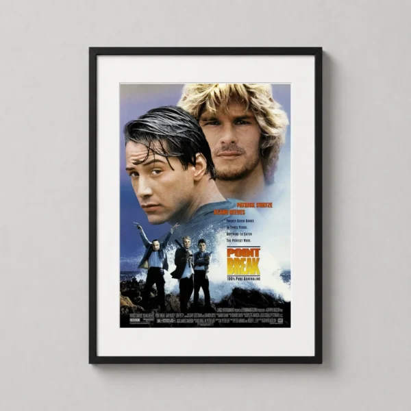 Point Break Keanu Reeves and Patrick Swayze Movie Poster