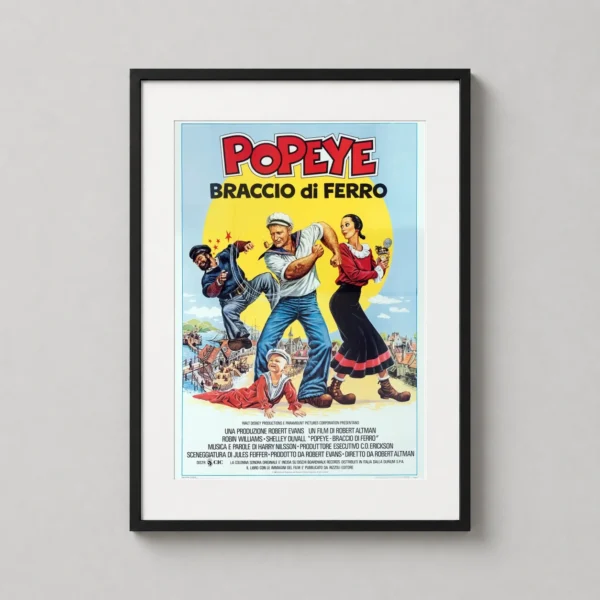 Popeye 1980 Vintage Italian Braccio di Ferro Print Movie Poster