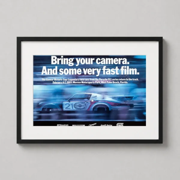 Porsche 911 Martini Racing 1993 Gunnar Historic Cup Vintage Movie Poster
