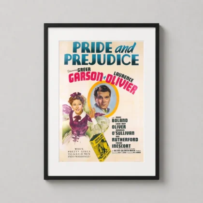 MerchFuse Pride and Prejudice 1940 – Vintage movie poster with vintage character