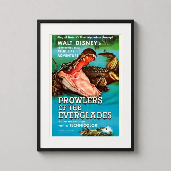 Prowlers of the Everglades Vintage Walt Disney Movie Poster