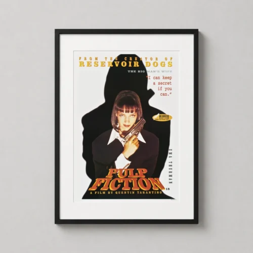 Pulp Fiction Mia Wallace Silhouette Movie Poster