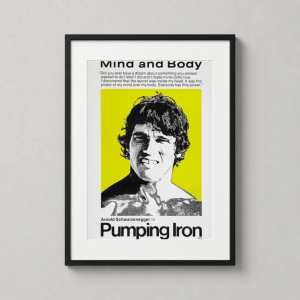 Arnold Schwarzenegger Pumping Iron Pop Art Poster Movie Poster