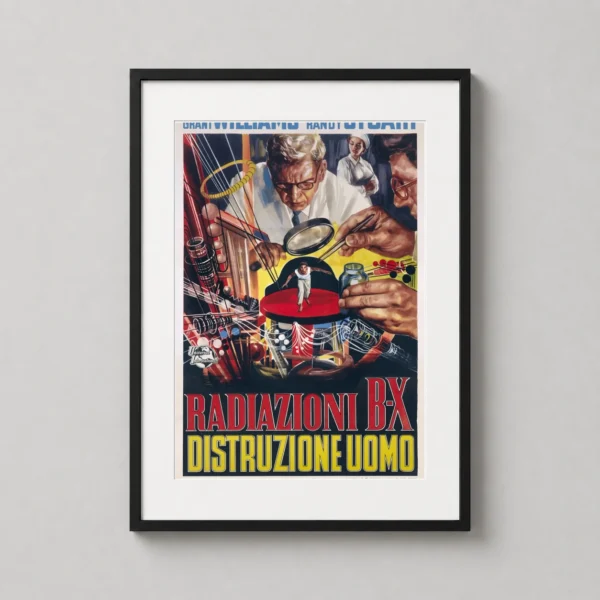 Incredible Shrinking Man Italian Movie Poster Vintage Sci-Fi Art