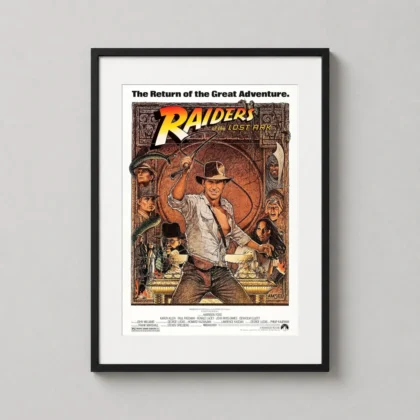 Raiders Lost Ark Movie Poster Classic Illustrated - movie poster from MerchFuse
