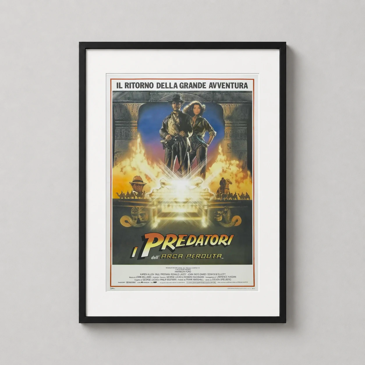 Raiders of the Lost Ark Italian — italian edition poster for Raiders of the Lost Ark featuring Indiana