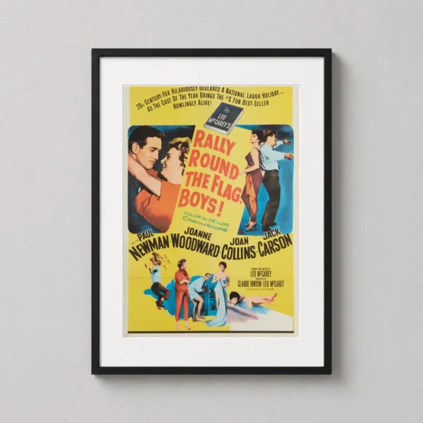 Rally Round the Flag, Boys! Paul Newman 1958 Vintage Poster Movie Poster