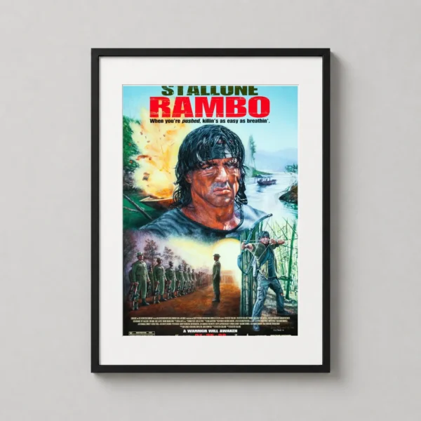 Rambo 2008 Stallone Action Jungle Combat Movie Poster