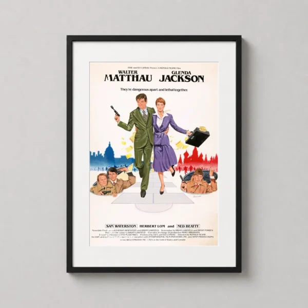 Hopscotch Movie Walter Matthau and Glenda Jackson Vintage Movie Poster