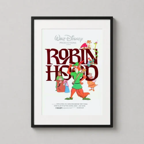 Disney's Robin Hood Classic 1982 One Sheet Movie Poster
