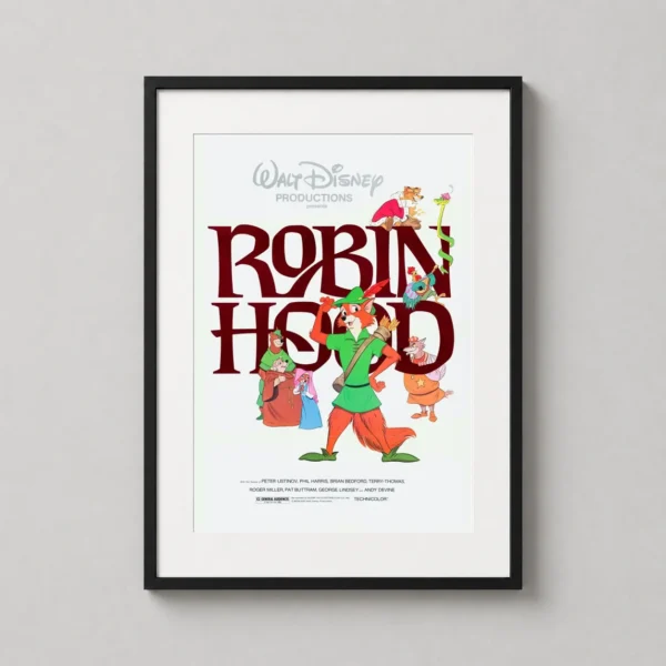 Disney's Robin Hood Classic 1982 One Sheet Print Movie Poster