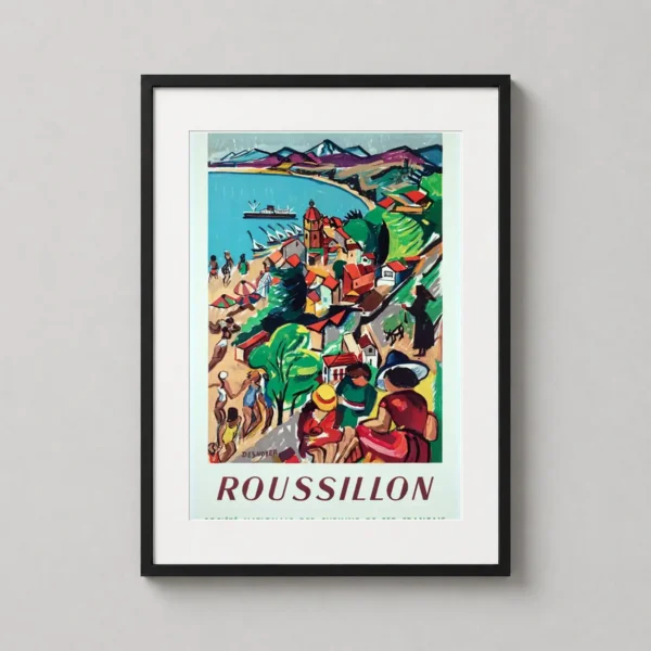 Roussillon 1952 French Riviera Travel Desnoyer Movie Poster