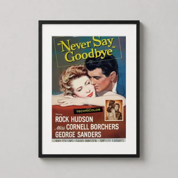 Never Say Goodbye Rock Hudson Vintage Movie Poster