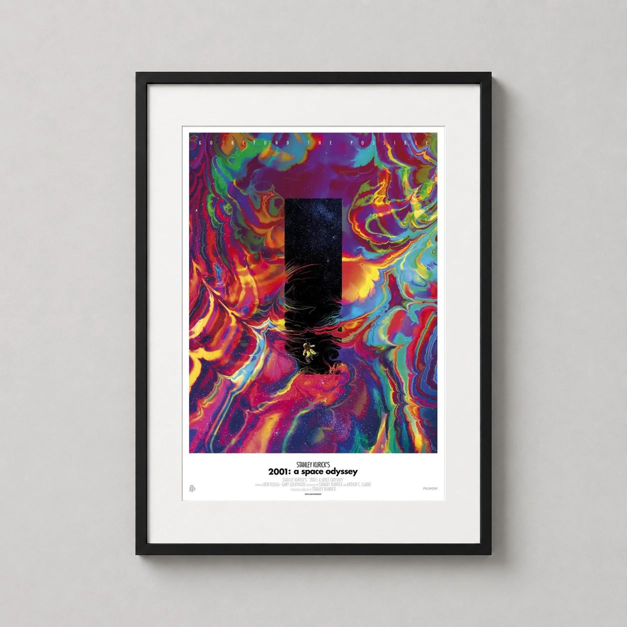 2001 Space Odyssey Star — vibrant psychedelic art print featuring the monolith and star gate