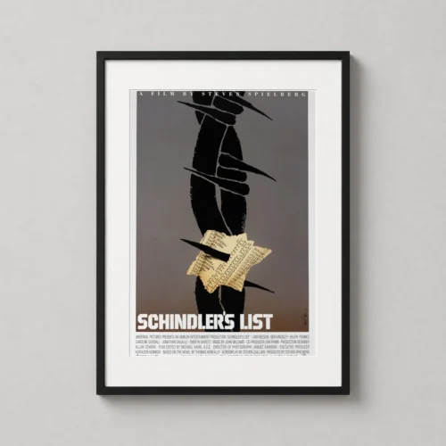 Schindler's List Minimalist Barb Wire Movie Poster