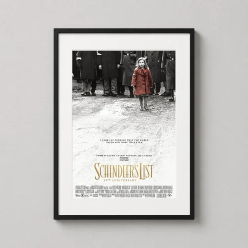 Schindler's List Girl in the Red Coat 25th Anniversary Movie Poster