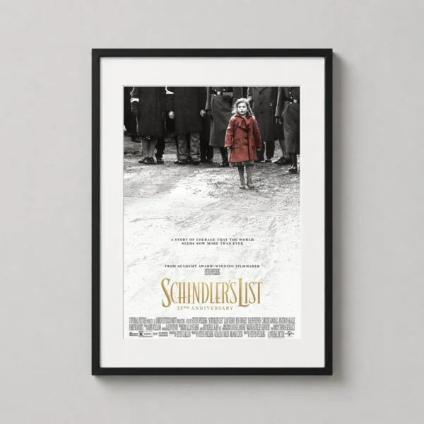 Schindler's List Girl in the Red Coat 25th Anniversary Movie Poster