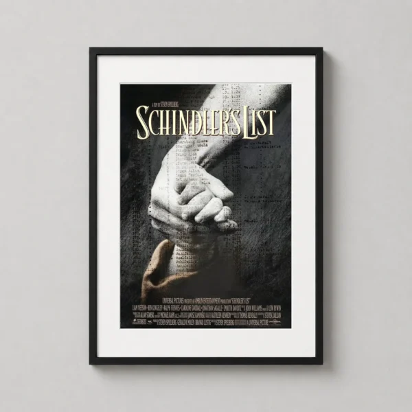 Schindler's List Iconic Hands and Ledger Movie Poster