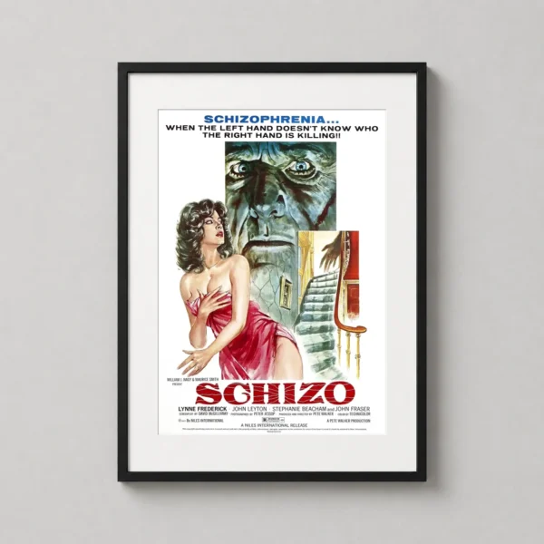 Schizo 1976 Pete Walker Horror Movie Vintage Poster