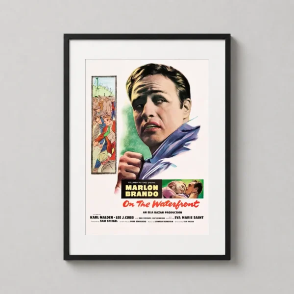 On the Waterfront Marlon Brando Vintage Drama Movie Poster