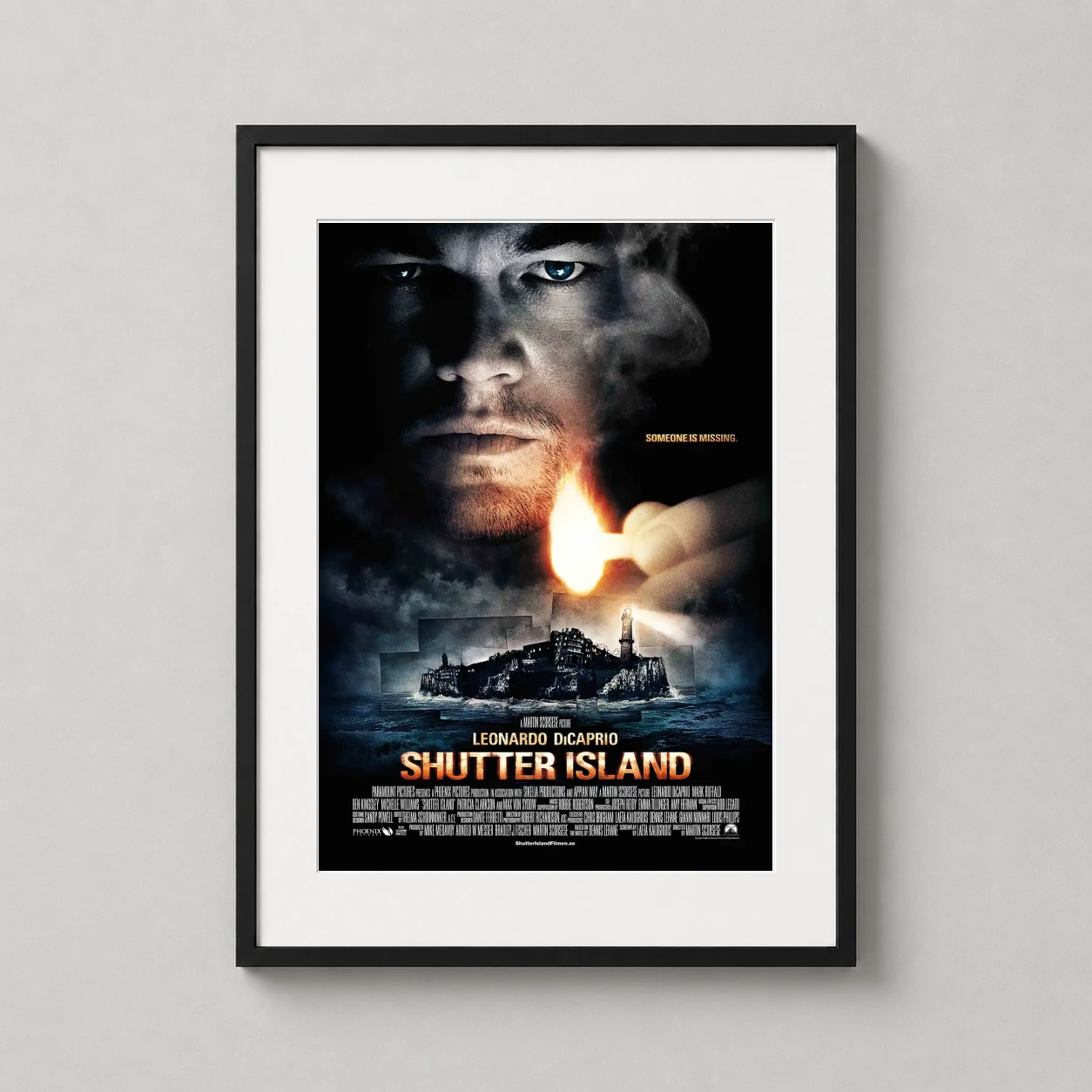 Shutter Island — dramatic movie poster for Shutter Island featuring Leonardo DiCaprio's