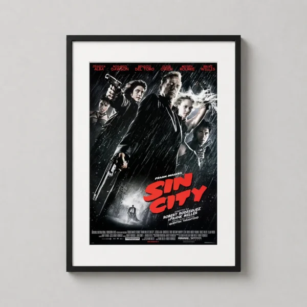 Sin City 2005 Frank Miller Noir Comic Style Movie Poster