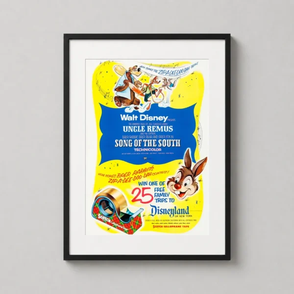 Song of the South Brer Rabbit Vintage Movie Poster