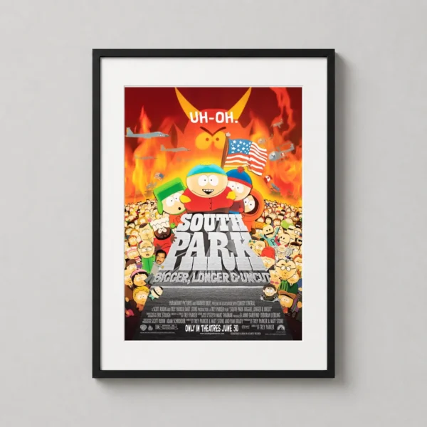 South Park Bigger Longer & Uncut Animated Movie Poster