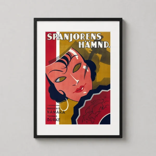 Spanjorens Hämnd 1931 Swedish Movie Poster Art Deco Print