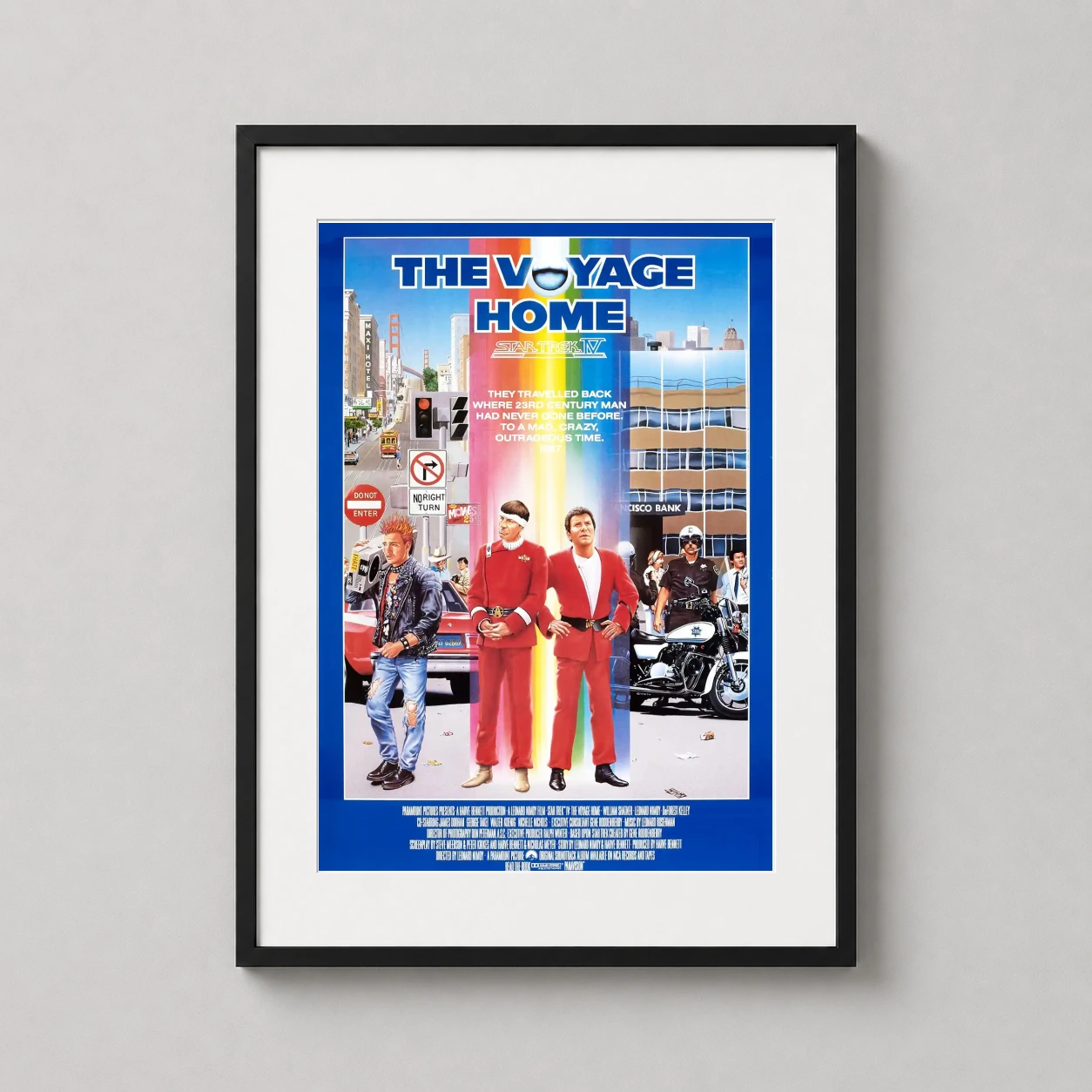 Star Trek Iv the Voyage Home — this retro graphic features Kirk and Spock in 1980s San Francisco