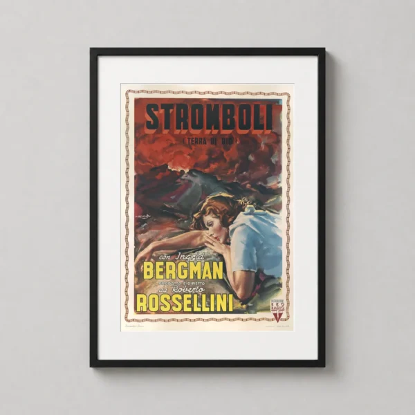 Stromboli Ingrid Bergman 1950, Vintage Movie Poster