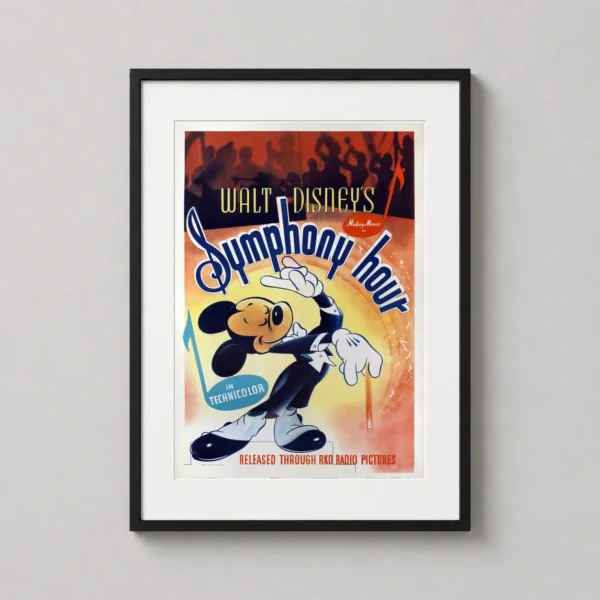 Mickey Mouse Symphony Hour 1942 Vintage Movie Poster