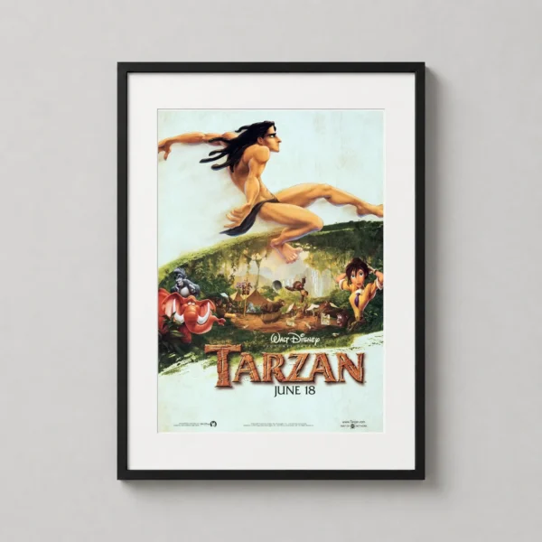 Tarzan 1999 Animated Movie Disney Adventure Jungle Movie Poster