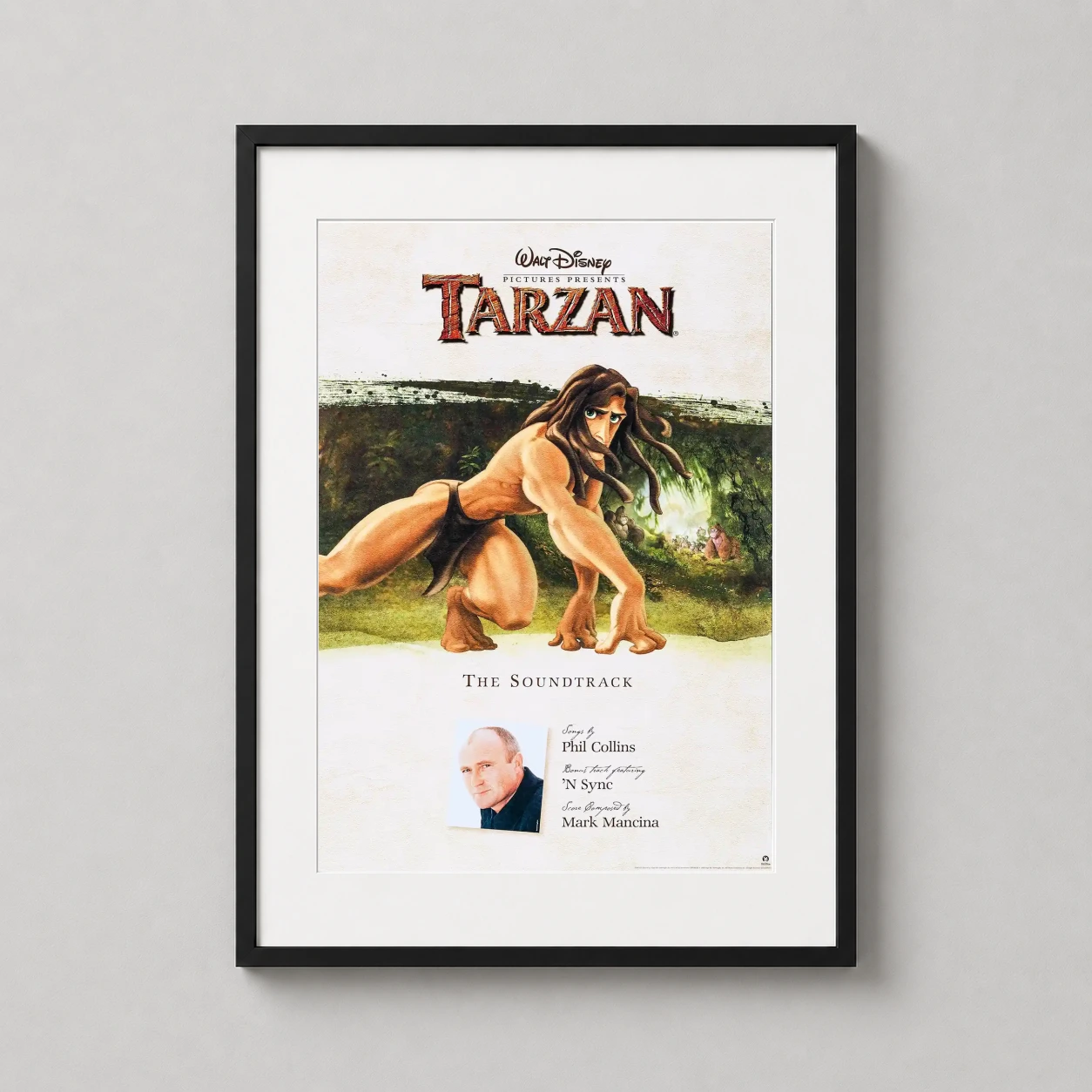 Tarzan 1999 Disney Animated — retro Tarzan 1999 poster featuring the iconic ape-man in a jungle