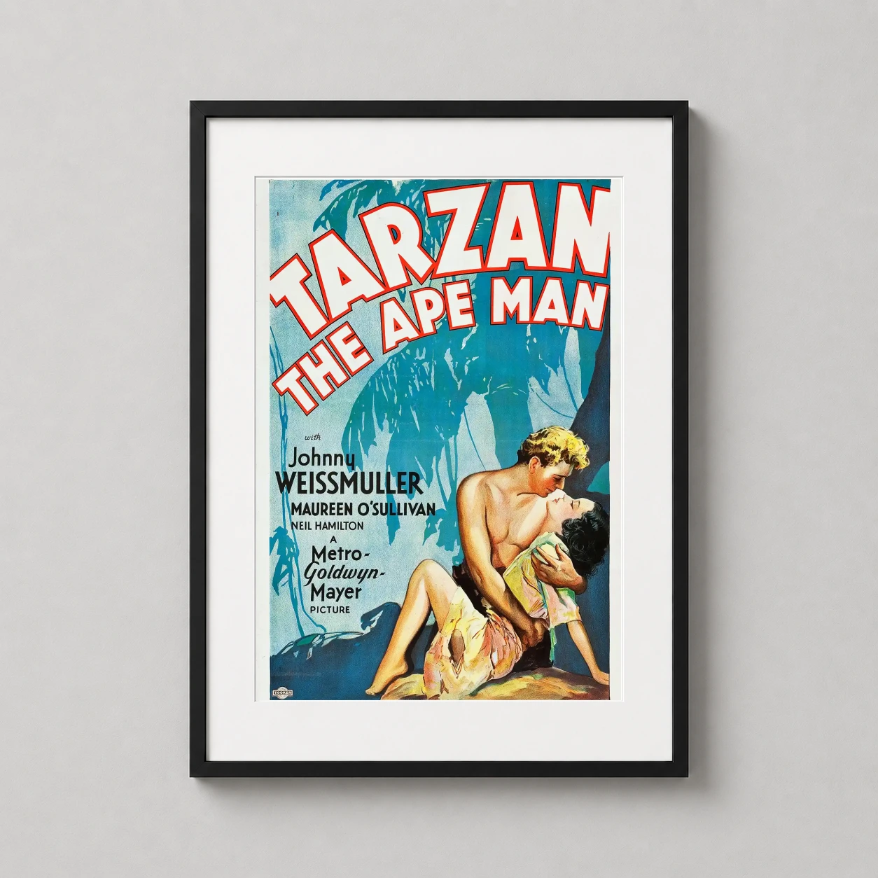 Tarzan the Ape Man — vintage 1932 Tarzan the Ape Man poster featuring Johnny Weissmuller and