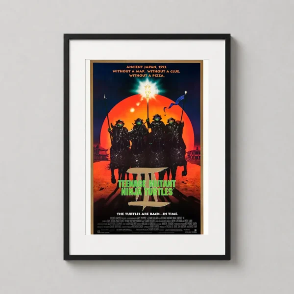 Teenage Mutant Ninja Turtles III 1993 Retro Movie Poster