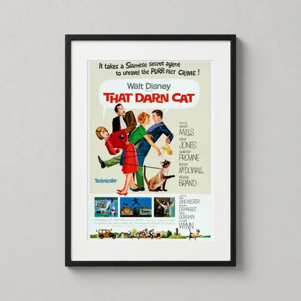 That Darn Cat! 1965 Walt Disney Movie Poster