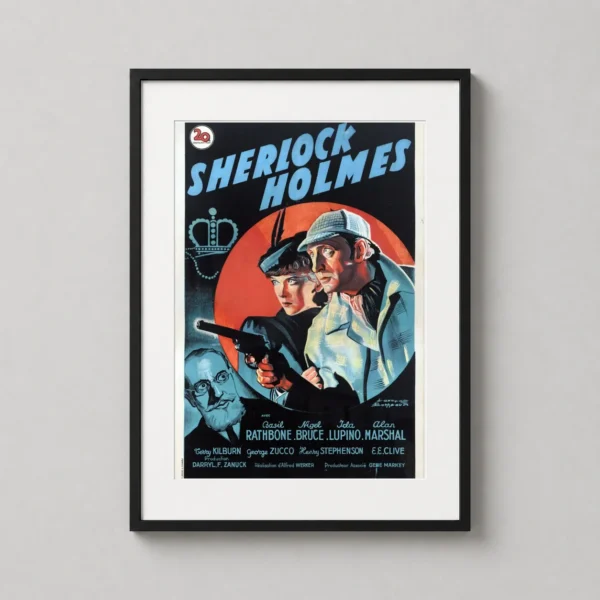 Sherlock Holmes 1939 Adventures of Sherlock Holmes Art Movie Poster