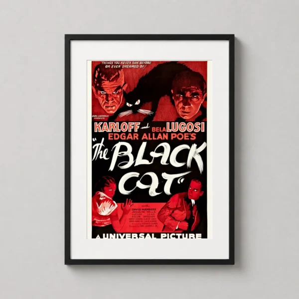 The Black Cat 1934 Karloff and Lugosi Movie Poster