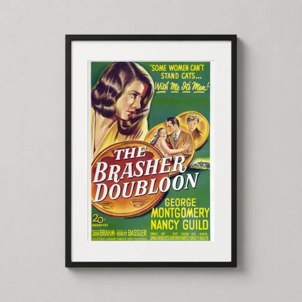 The Brasher Doubloon 1947 Film Noir Vintage Movie Poster