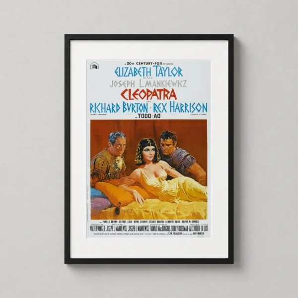 Cleopatra 1963 Elizabeth Taylor Vintage Print Movie Poster