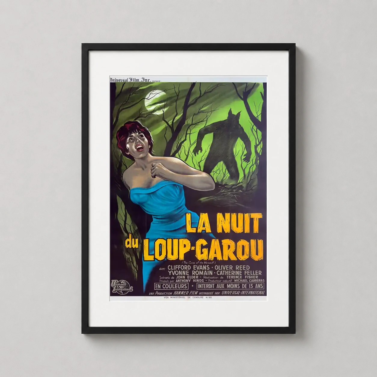 Curse of the Werewolf — vintage 1961 French movie poster for Curse of the Werewolf featuring a