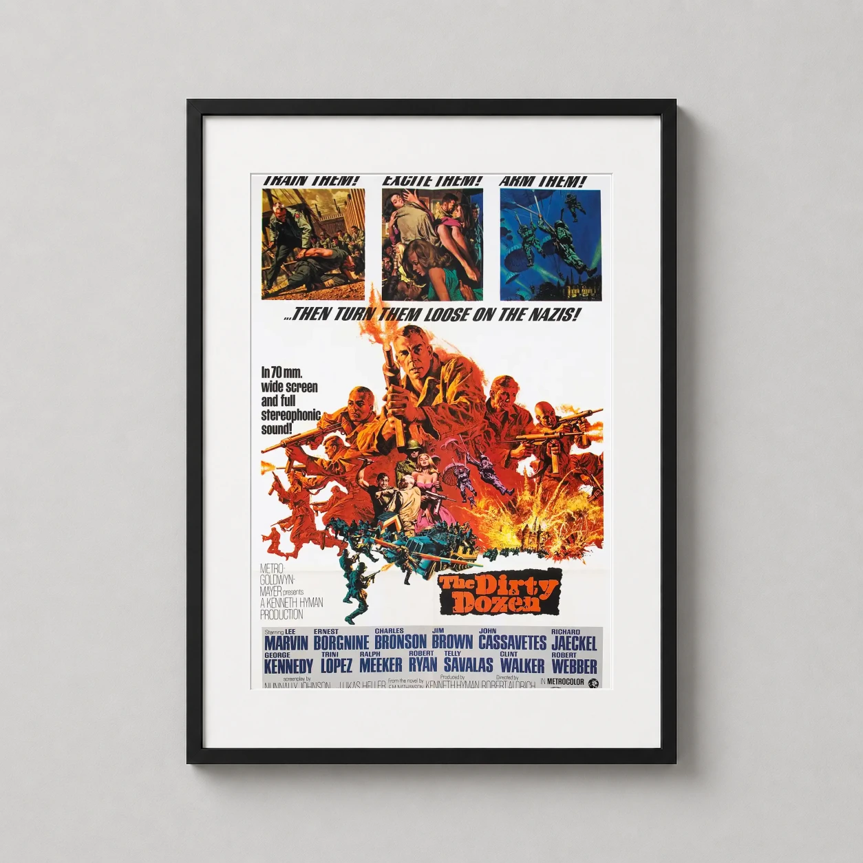 Dirty Dozen — vintage theatrical poster for The Dirty Dozen featuring Lee Marvin and